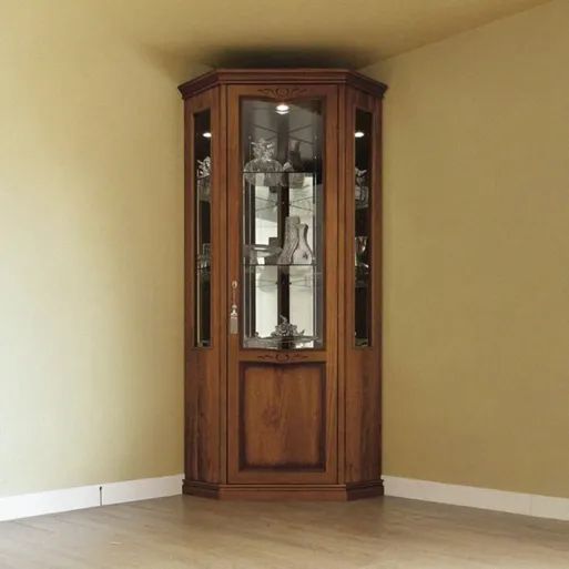 Dark Wood Display Cabinets